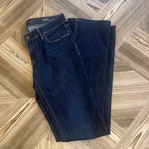 DL1961 CINDY SLIM BOOT DARK WASH JEANS